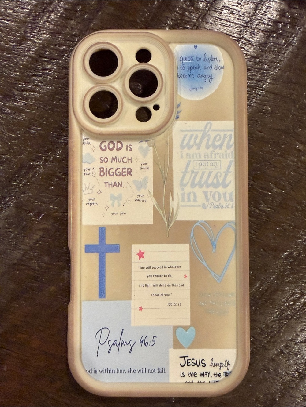 Religious Quote Pattern iPhone 16 pro max Case